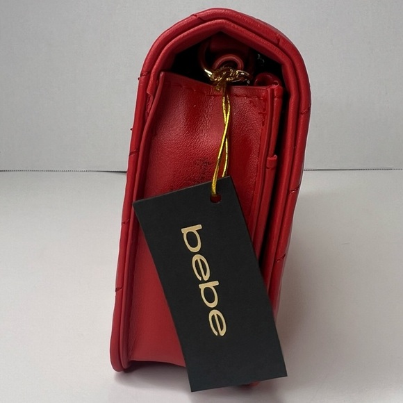 Bebe Sophia Quilted Small Cherry Red Crossbody Bag | NEW/NWT!!♥️♥️ - Picture 6 of 16